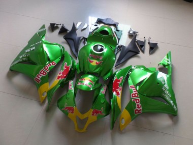 2009-2012 Grünrot Bull Honda CBR600RR Motorrad Verkleidungen