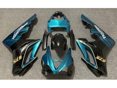2009-2012 Hellblau & Schwarz Glänzend Triumph Daytona 675 Motorrad Verkleidungen