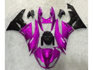 2009-2012 Kräftiges Pink Glänzend Kawasaki ZX6R Motorrad Verkleidungen