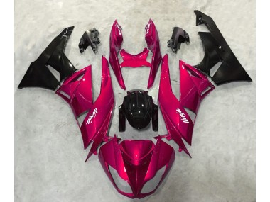2009-2012 Kräftiges Rot Glänzend Kawasaki ZX6R Motorrad Verkleidungen