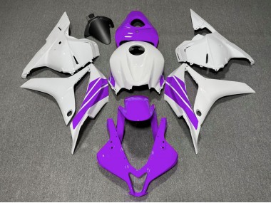 2009-2012 Lila & Weißer Seitenstreifen Honda CBR600RR Motorrad Verkleidungen