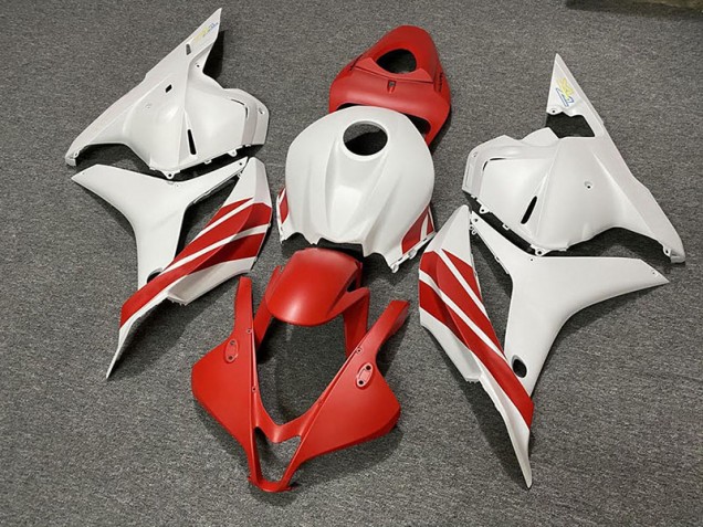 2009-2012 Matt Rot / Weiß Honda CBR600RR Motorrad Verkleidungen