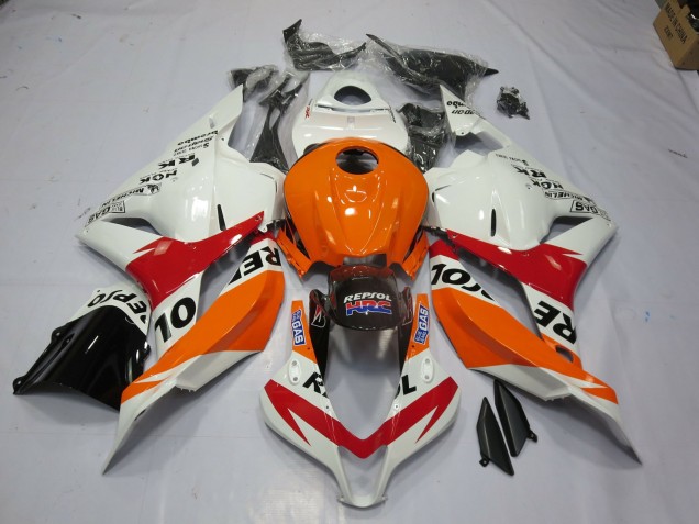 2009-2012 Weiß Repsol Honda CBR600RR Motorrad Verkleidungen 2009-2012 Weiß Repsol Honda CBR600RR Motorrad Verkleidungen