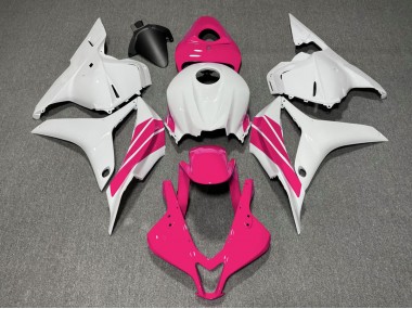 2009-2012 Rosa & Weißer Seitenstreifen Honda CBR600RR Motorrad Verkleidungen