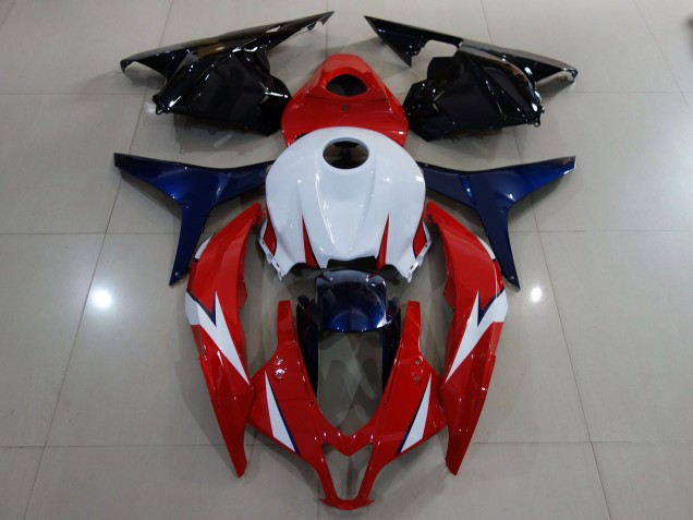 2009-2012 Rot Glänzend / Weiß Honda CBR600RR Motorrad Verkleidungen