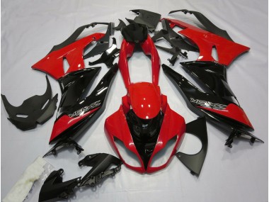 2009-2012 Rot Glänzend & Schwarz Kawasaki ZX6R Motorrad Verkleidungen