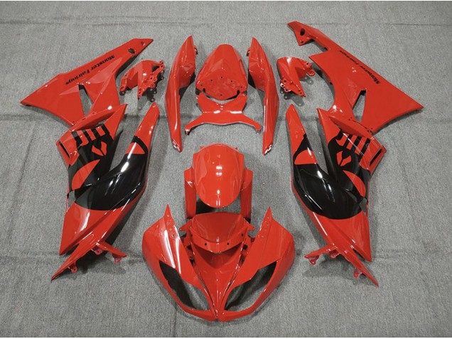 2009-2012 Rot Punisher Kawasaki ZX6R Motorrad Verkleidungen