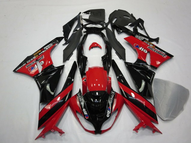 2009-2012 Rot Schwarz Kawasaki ZX6R Motorrad Verkleidungen 2009-2012 Rot Schwarz Kawasaki ZX6R Motorrad Verkleidungen