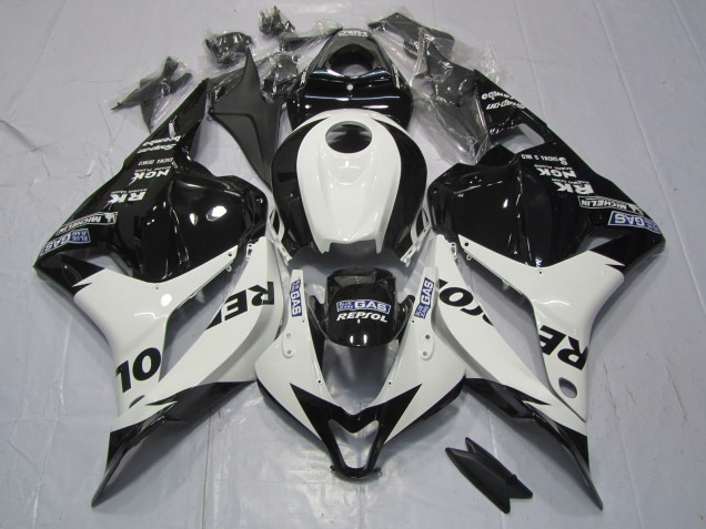 2009-2012 Weiß & Schwarz Repsol Honda CBR600RR Motorrad Verkleidungen