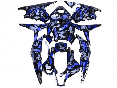 2009-2012 Tiefes Blauer Schnee Tarnung Honda CBR600RR Motorrad Verkleidungen