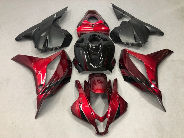 2009-2012 Tiefrot Mit Schwarz Honda CBR600RR Motorrad Verkleidungen 2009-2012 Tiefrot Mit Schwarz Honda CBR600RR Motorrad Verkleidungen