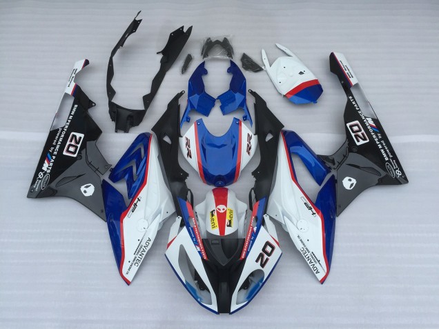 2009-2014 Alien Blau & Weiß BMW S1000RR Motorrad Verkleidungen