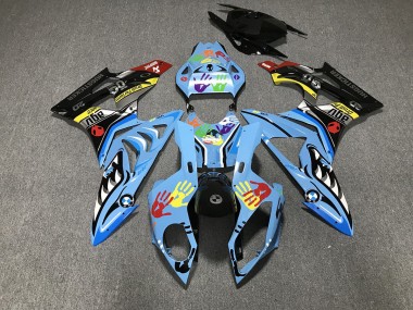 2009-2014 Alien Blau & Weiß BMW S1000RR Motorrad Verkleidungen