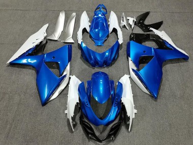 2009-2016 Blauweiß & Silber Suzuki GSXR 1000 Motorrad Verkleidungen