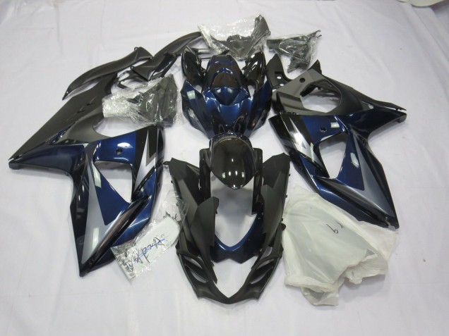 2009-2016 Blausilber & Schwarz Suzuki GSXR 1000 Motorrad Verkleidungen