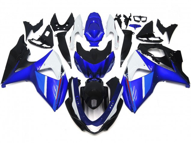 2009-2016 Einfarbig Schwarz Glänzend Blau Weiß Suzuki GSXR 1000 Motorrad Verkleidungen
