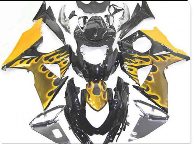2009-2016 Gelb Flamme Suzuki GSXR 1000 Motorrad Verkleidungen 2009-2016 Gelb Flamme Suzuki GSXR 1000 Motorrad Verkleidungen