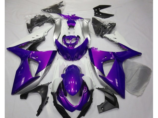 2009-2016 Glanz Lila & Weiß Suzuki GSXR 1000 Motorrad Verkleidungen 2009-2016 Glanz Lila & Weiß Suzuki GSXR 1000 Motorrad Verkleidungen