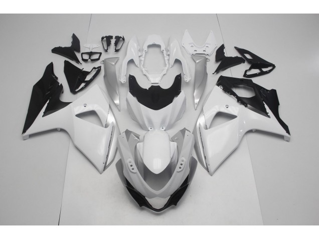 2009-2016 Glänzend Weiß & Silber Suzuki GSXR 1000 Motorrad Verkleidungen