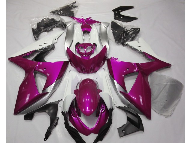 2009-2016 Glanzrosa & Weiß Suzuki GSXR 1000 Motorrad Verkleidungen 2009-2016 Glanzrosa & Weiß Suzuki GSXR 1000 Motorrad Verkleidungen