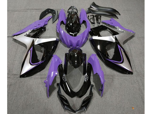 2009-2016 Lila Silber & Schwarz Suzuki GSXR 1000 Motorrad Verkleidungen