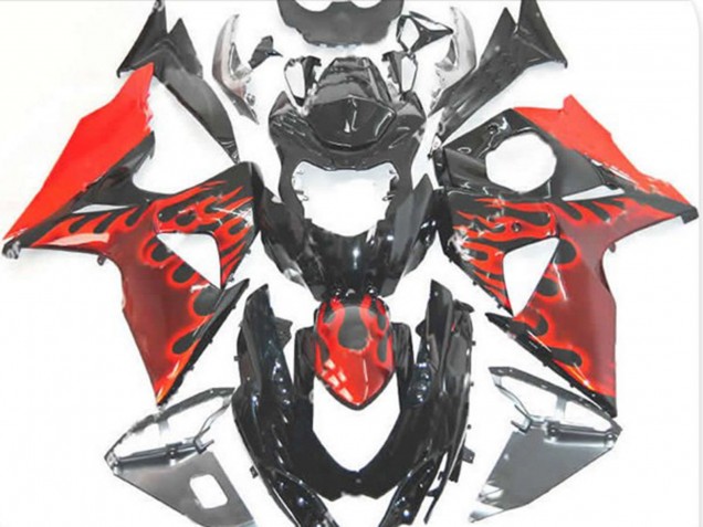 2009-2016 Rot Flamme Suzuki GSXR 1000 Motorrad Verkleidungen