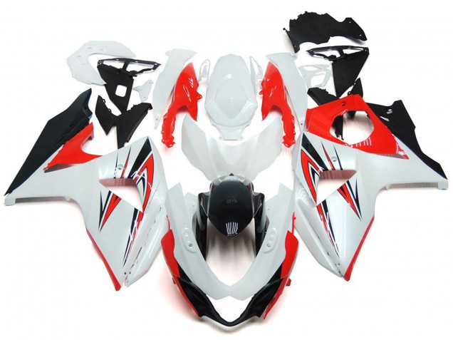 2009-2016 Rot Glänzend Mit Weiß & Schwarz Custom Stil Suzuki GSXR 1000 Motorrad Verkleidungen