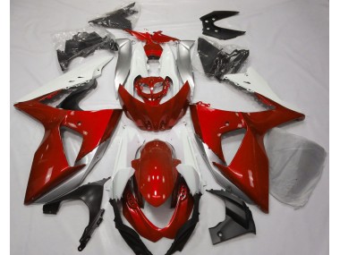 2009-2016 Rot Glänzend & Weiß Suzuki GSXR 1000 Motorrad Verkleidungen