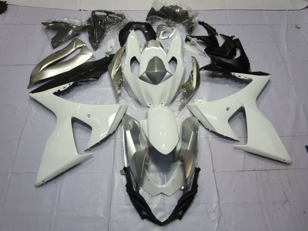 2009-2016 Silber & Weiß Suzuki GSXR 1000 Motorrad Verkleidungen