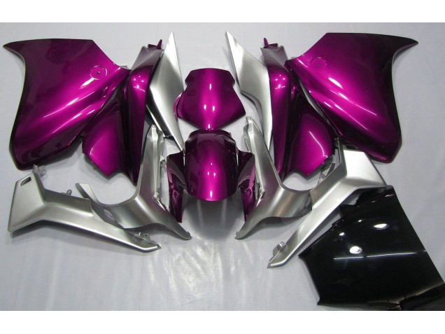 2010-2013 Dunkelpink & Silber Honda VFR1200 Motorrad Verkleidungen
