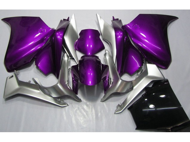 2010-2013 Dunkelviolett & Silber Honda VFR1200 Motorrad Verkleidungen