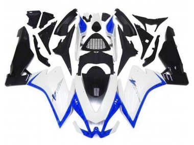 2010-2015 Glänzend Weiß & Blau Aprilia RSV4 1000 Motorrad Verkleidungen