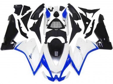 2010-2015 Glänzend Weiß & Blau Aprilia RSV4 1000 Motorrad Verkleidungen