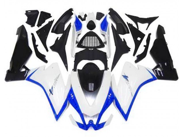 2010-2015 Glänzend Weiß & Blau Aprilia RSV4 1000 Motorrad Verkleidungen