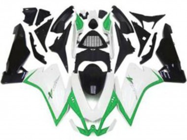 2010-2015 Glänzend Weiß & Grün Aprilia RSV4 1000 Motorrad Verkleidungen