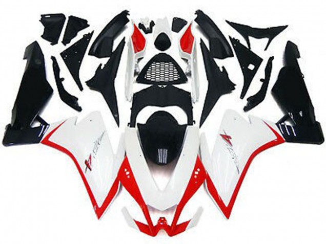 2010-2015 Glänzend Weiß & Rot Aprilia RSV4 1000 Motorrad Verkleidungen