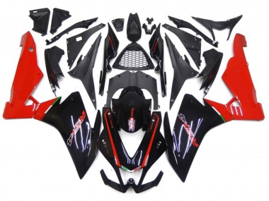 2010-2015 Rot & Schwarz Aprilia RSV4 1000 Motorrad Verkleidungen