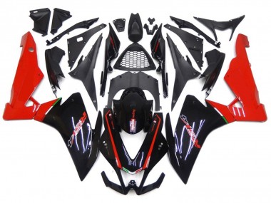 2010-2015 Rot & Schwarz Aprilia RSV4 1000 Motorrad Verkleidungen