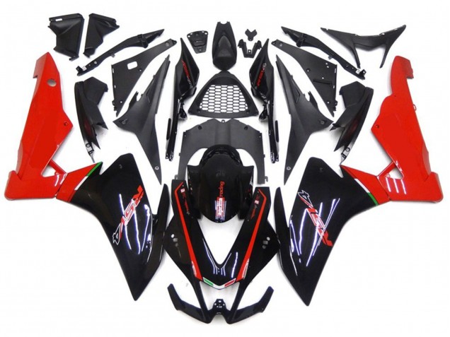 2010-2015 Rot & Schwarz Aprilia RSV4 1000 Motorrad Verkleidungen