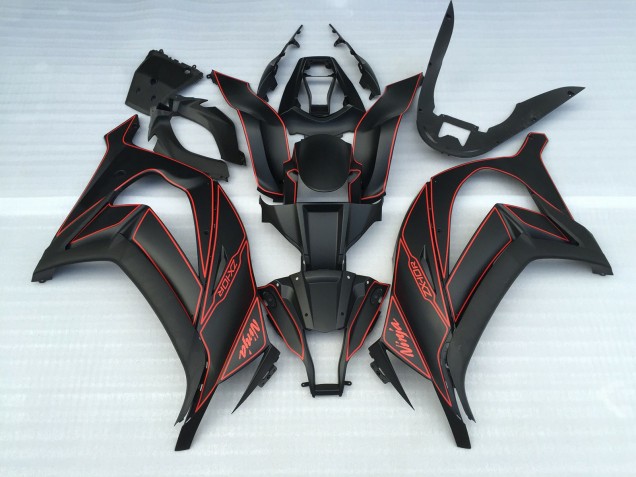 2011-2015 Matt Schwarz & Rot Kawasaki ZX10R Motorrad Verkleidungen 2011-2015 Matt Schwarz & Rot Kawasaki ZX10R Motorrad Verkleidungen