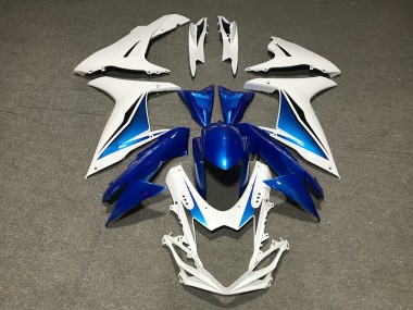 2011-2024 Blauweiß Kundenspezifisch Suzuki GSXR 600-750 Motorrad Verkleidungen