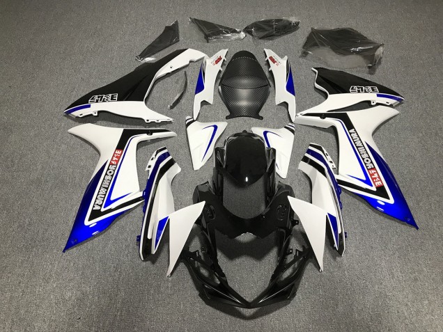 2011-2024 Blau Schwarz & Weiß Schrift Suzuki GSXR 600-750 Motorrad Verkleidungen 2011-2024 Blau Schwarz & Weiß Schrift Suzuki GSXR 600-750 Motorrad Verkleidungen