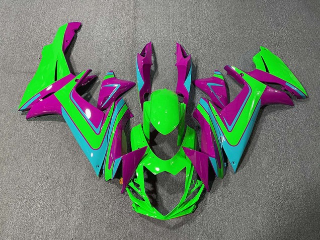 2011-2024 Grün Hellblau & Magenta Suzuki GSXR 600-750 Motorrad Verkleidungen 2011-2024 Grün Hellblau & Magenta Suzuki GSXR 600-750 Motorrad Verkleidungen