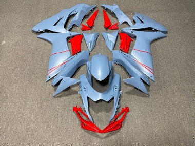 2011-2024 Matt Himmelblau & Rot Suzuki GSXR 600-750 Motorrad Verkleidungen