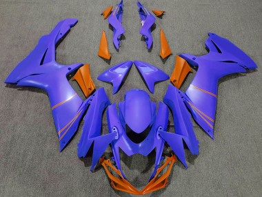 2011-2024 Matt Ozeanblau & Orange Suzuki GSXR 600-750 Motorrad Verkleidungen