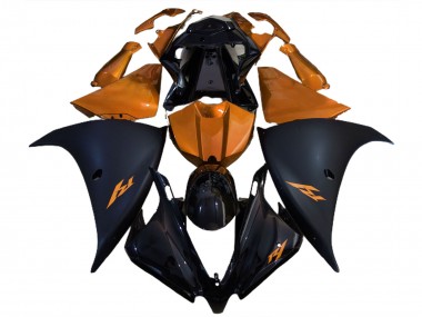 2012-2014 Matt Schwarz & Orange Yamaha R1 Motorrad Verkleidungen