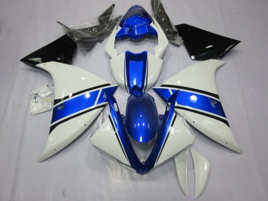 2012-2014 Weißes & Blaues Design Yamaha R1 Motorrad Verkleidungen