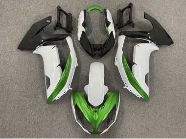 2012-2016 Glänzend Weiß & Grün Kawasaki Ninja 650R Motorrad Verkleidungen