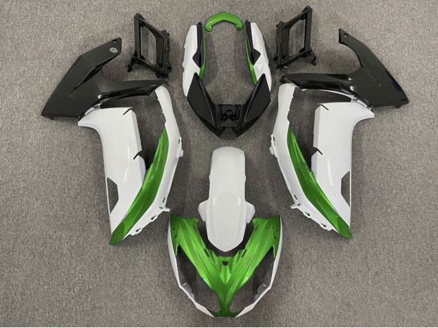 2012-2016 Glänzend Weiß & Grün Kawasaki Ninja 650R Motorrad Verkleidungen
