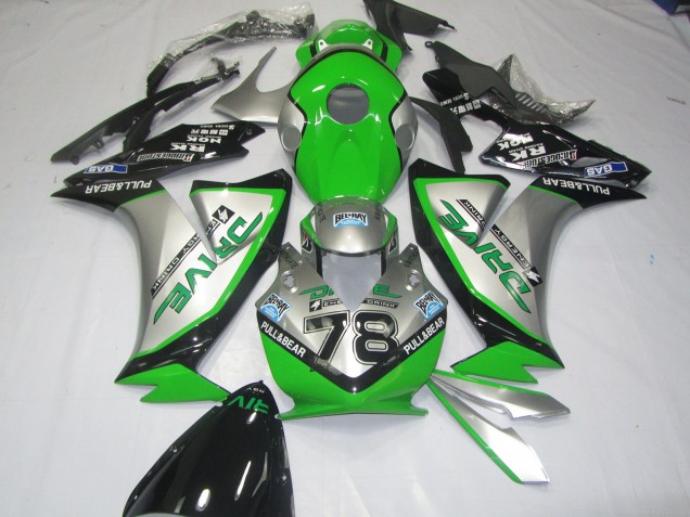 2012-2016 Grün-Silber Honda CBR1000RR Motorrad Verkleidungen 2012-2016 Grün-Silber Honda CBR1000RR Motorrad Verkleidungen
